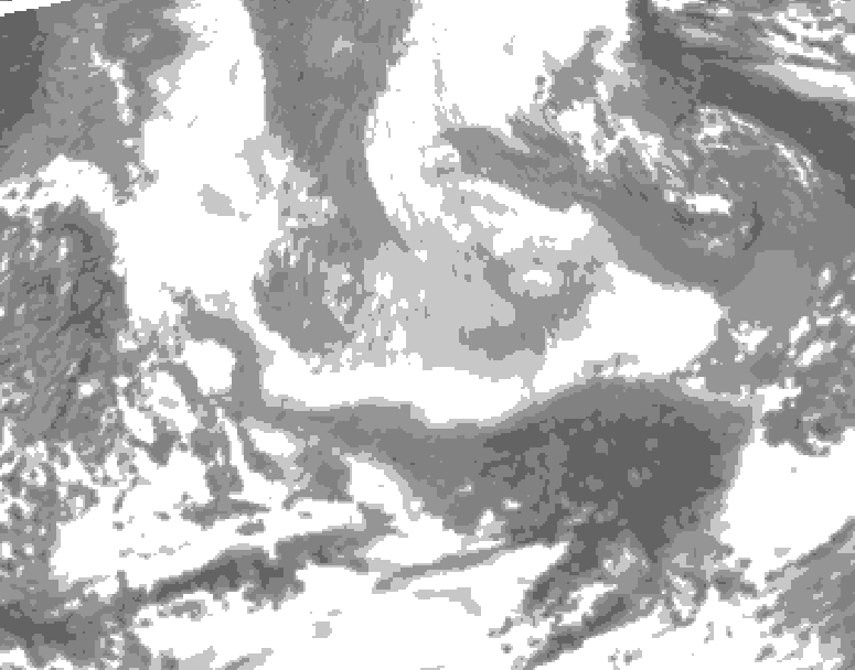 GDPS total cloud 234 hour forecast chart for Canada based on 2025/12/14 0000Z data