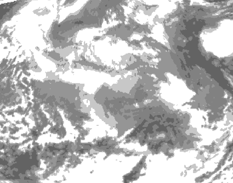 GDPS total cloud 156 hour forecast chart for Canada based on 2025/12/14 1200Z data