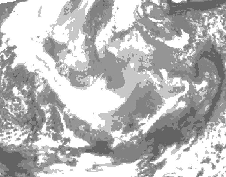 GDPS total cloud 198 hour forecast chart for Canada based on 2025/12/14 1200Z data