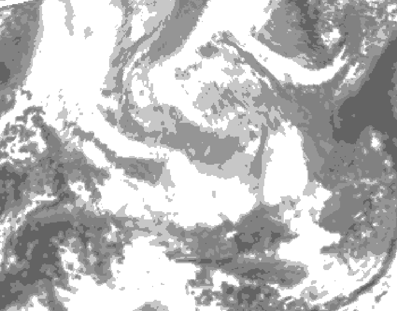 GDPS total cloud 240 hour forecast chart for Canada based on 2025/12/14 1200Z data