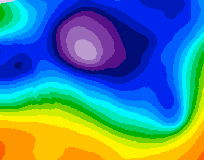 GDPS 500 millibar geopotential height 012 hour forecast chart for Canada based on 2025/12/15 0000Z data