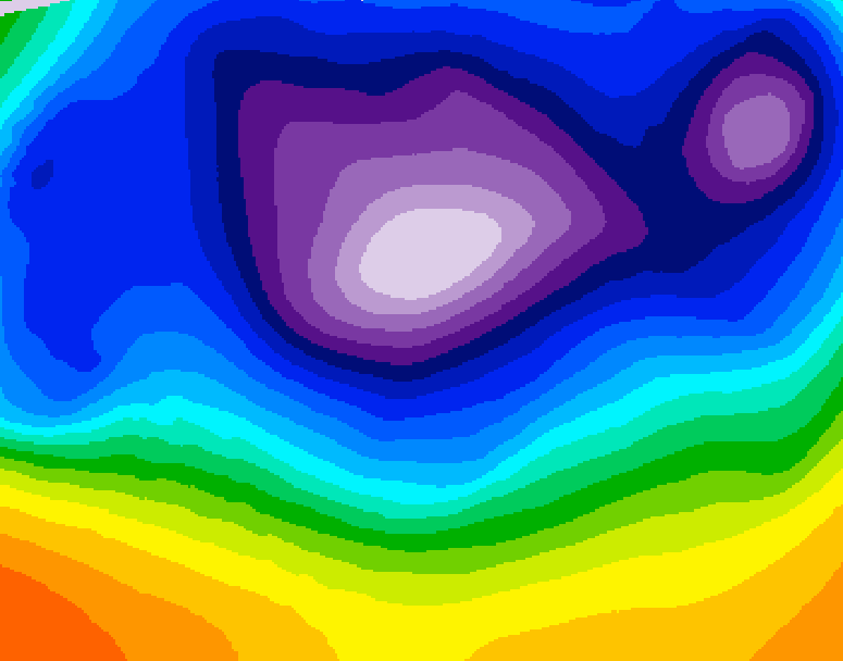 GDPS 500 millibar geopotential height 048 hour forecast chart for Canada based on 2025/12/15 0000Z data