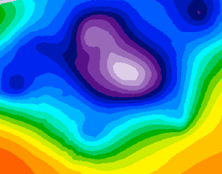 GDPS 500 millibar geopotential height 078 hour forecast chart for Canada based on 2025/12/15 0000Z data