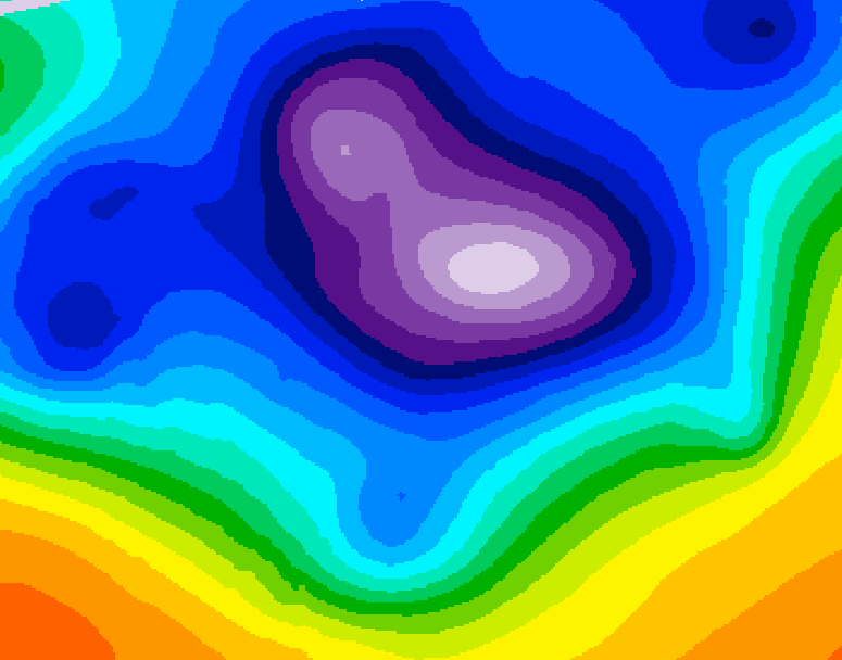 GDPS 500 millibar geopotential height 084 hour forecast chart for Canada based on 2025/12/15 0000Z data