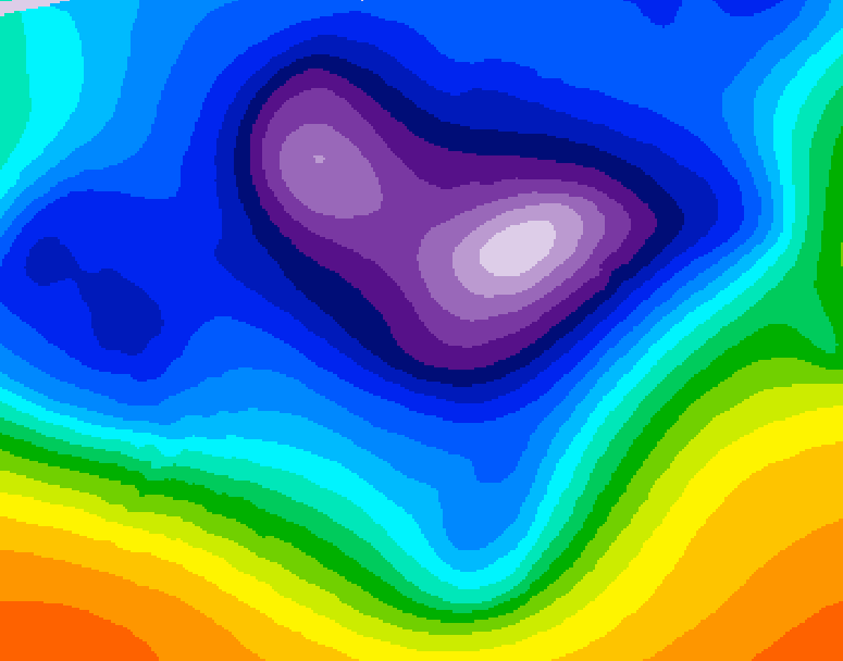 GDPS 500 millibar geopotential height 096 hour forecast chart for Canada based on 2025/12/15 0000Z data