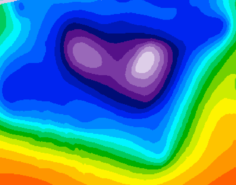 GDPS 500 millibar geopotential height 108 hour forecast chart for Canada based on 2025/12/15 0000Z data