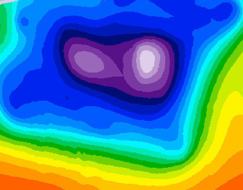 GDPS 500 millibar geopotential height 114 hour forecast chart for Canada based on 2025/12/15 0000Z data