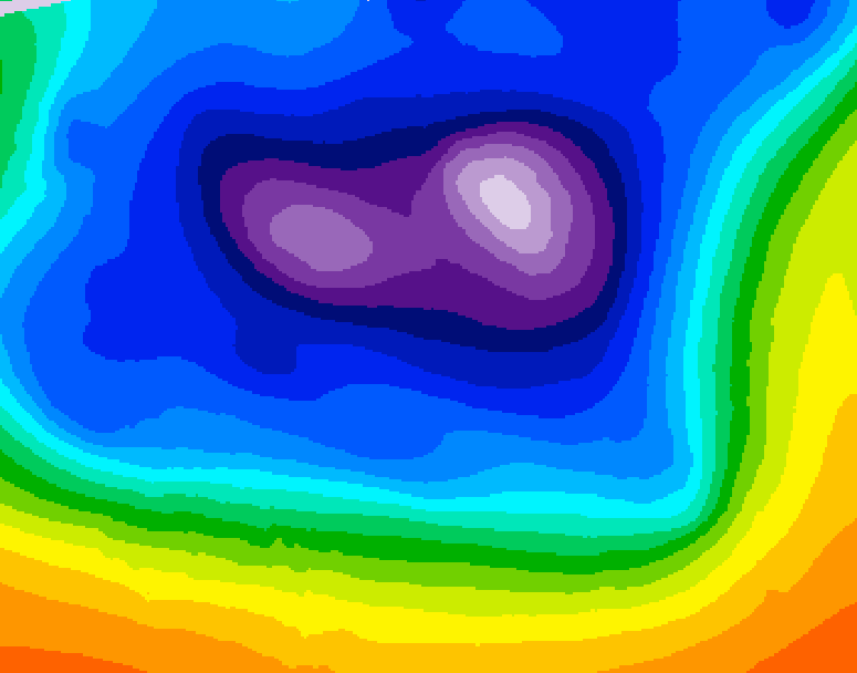 GDPS 500 millibar geopotential height 120 hour forecast chart for Canada based on 2025/12/15 0000Z data