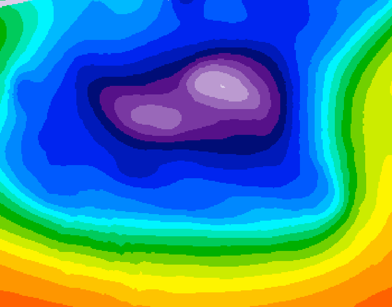 GDPS 500 millibar geopotential height 126 hour forecast chart for Canada based on 2025/12/15 0000Z data