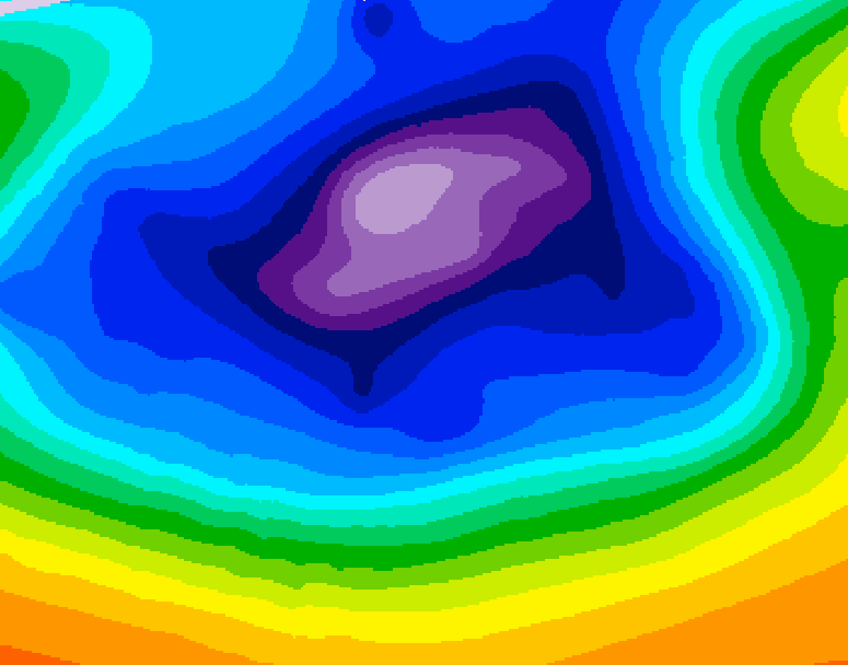 GDPS 500 millibar geopotential height 138 hour forecast chart for Canada based on 2025/12/15 0000Z data