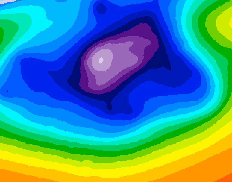 GDPS 500 millibar geopotential height 144 hour forecast chart for Canada based on 2025/12/15 0000Z data