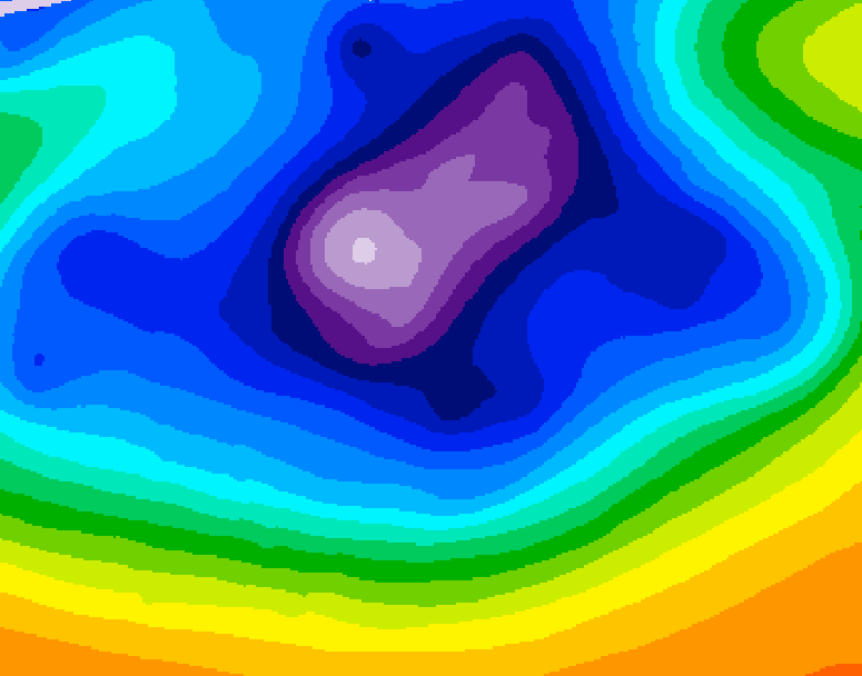 GDPS 500 millibar geopotential height 150 hour forecast chart for Canada based on 2025/12/15 0000Z data