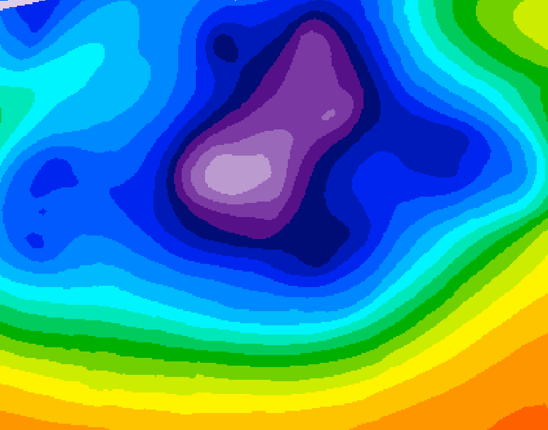 GDPS 500 millibar geopotential height 156 hour forecast chart for Canada based on 2025/12/15 0000Z data