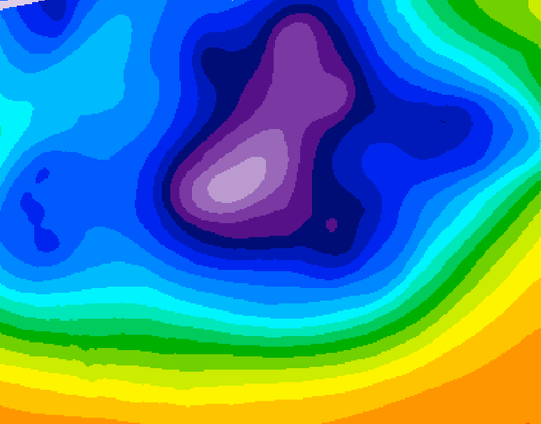 GDPS 500 millibar geopotential height 162 hour forecast chart for Canada based on 2025/12/15 0000Z data