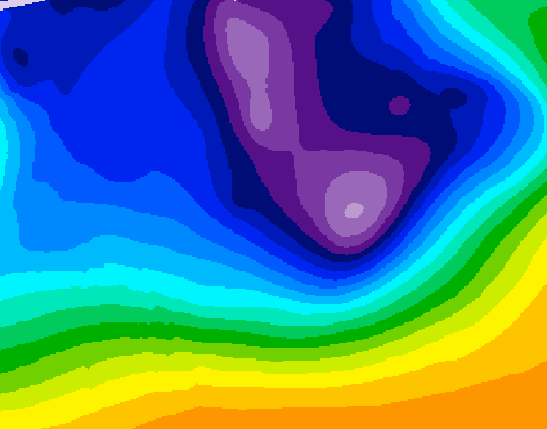 GDPS 500 millibar geopotential height 204 hour forecast chart for Canada based on 2025/12/15 0000Z data