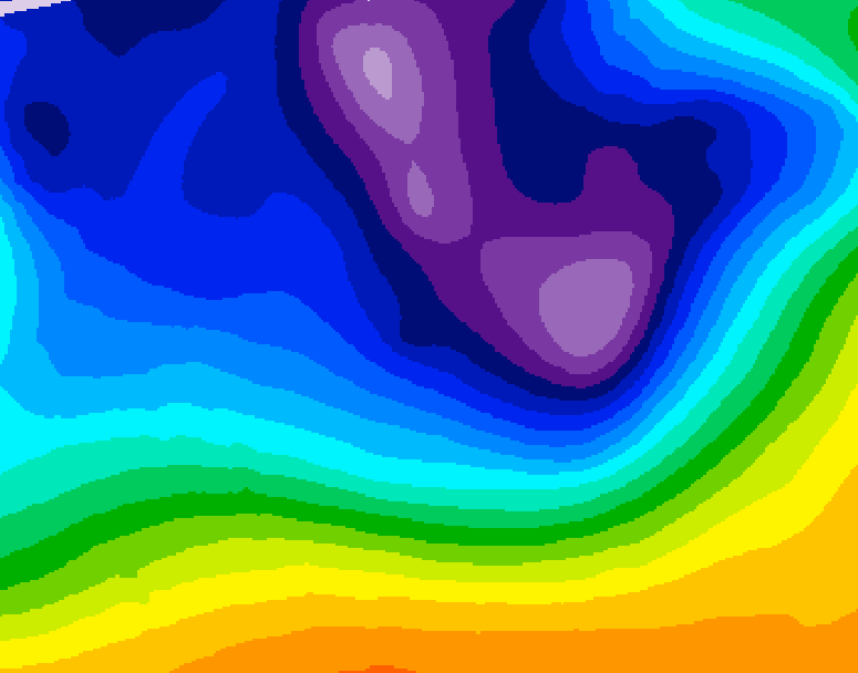 GDPS 500 millibar geopotential height 210 hour forecast chart for Canada based on 2025/12/15 0000Z data