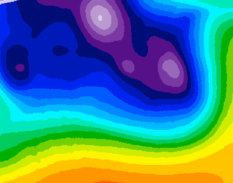 GDPS 500 millibar geopotential height 228 hour forecast chart for Canada based on 2025/12/15 0000Z data