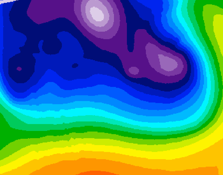 GDPS 500 millibar geopotential height 240 hour forecast chart for Canada based on 2025/12/15 0000Z data