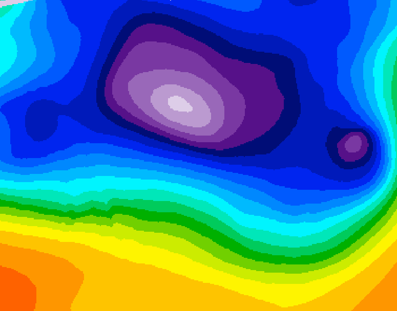 GDPS 500 millibar geopotential height 012 hour forecast chart for Canada based on 2025/12/15 1200Z data