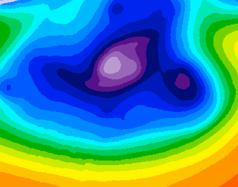 GDPS 500 millibar geopotential height 132 hour forecast chart for Canada based on 2025/12/15 1200Z data
