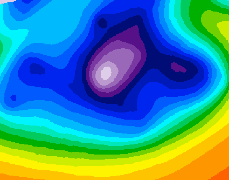 GDPS 500 millibar geopotential height 144 hour forecast chart for Canada based on 2025/12/15 1200Z data