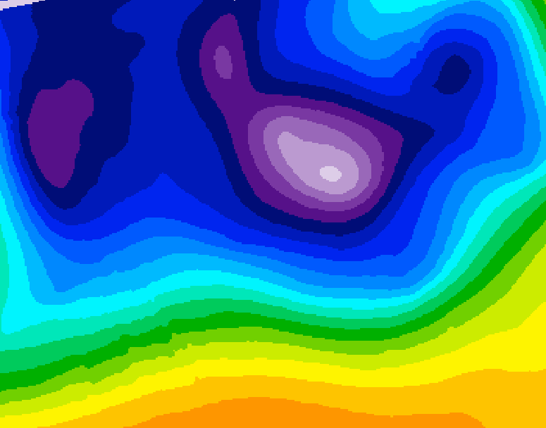 GDPS 500 millibar geopotential height 216 hour forecast chart for Canada based on 2025/12/15 1200Z data
