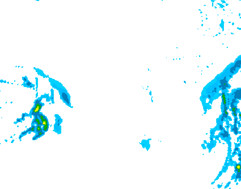 GDPS precipitation 012 hour forecast chart for Canada based on 2025/12/15 0000Z data