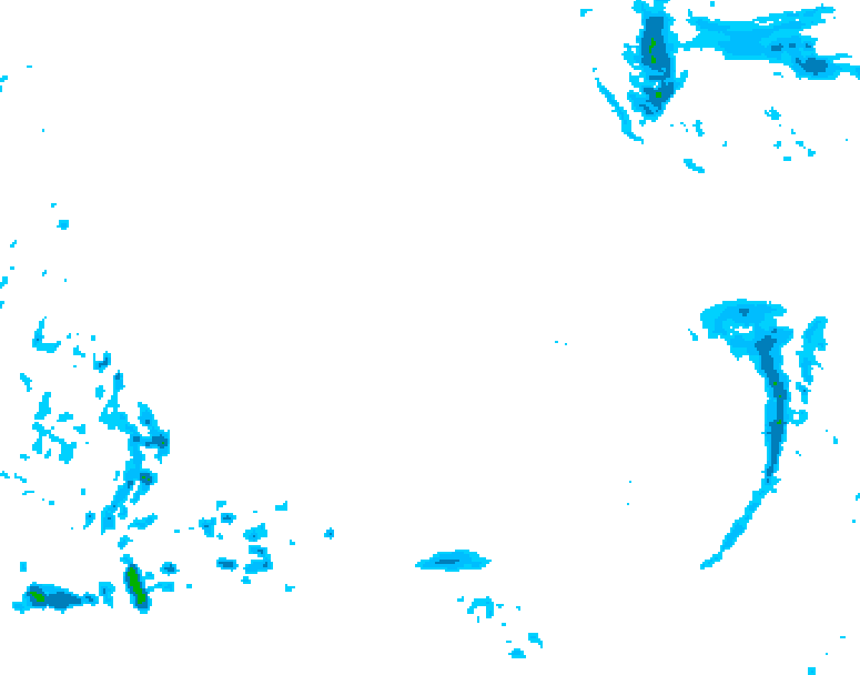 GDPS precipitation 174 hour forecast chart for Canada based on 2025/12/15 0000Z data