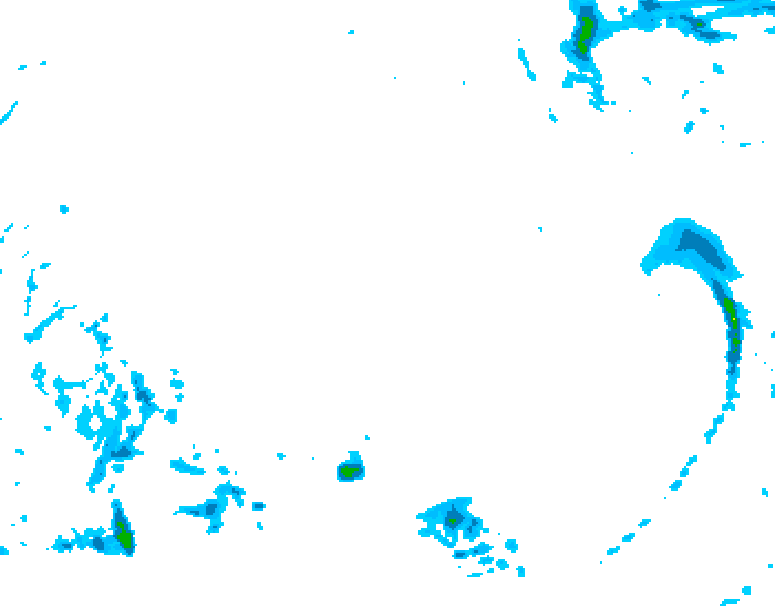 GDPS precipitation 180 hour forecast chart for Canada based on 2025/12/15 0000Z data