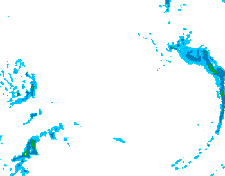 GDPS precipitation 234 hour forecast chart for Canada based on 2025/12/15 0000Z data