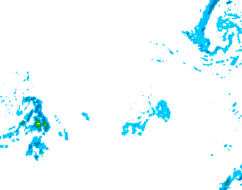 GDPS precipitation 036 hour forecast chart for Canada based on 2025/12/15 1200Z data