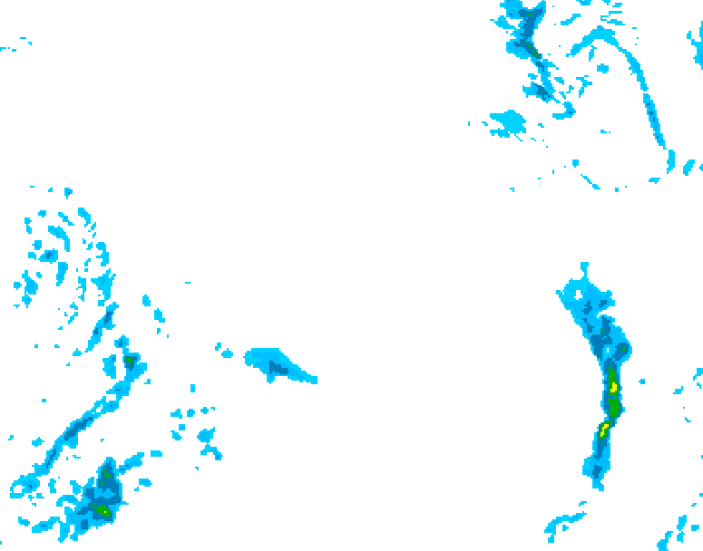 GDPS precipitation 222 hour forecast chart for Canada based on 2025/12/15 1200Z data
