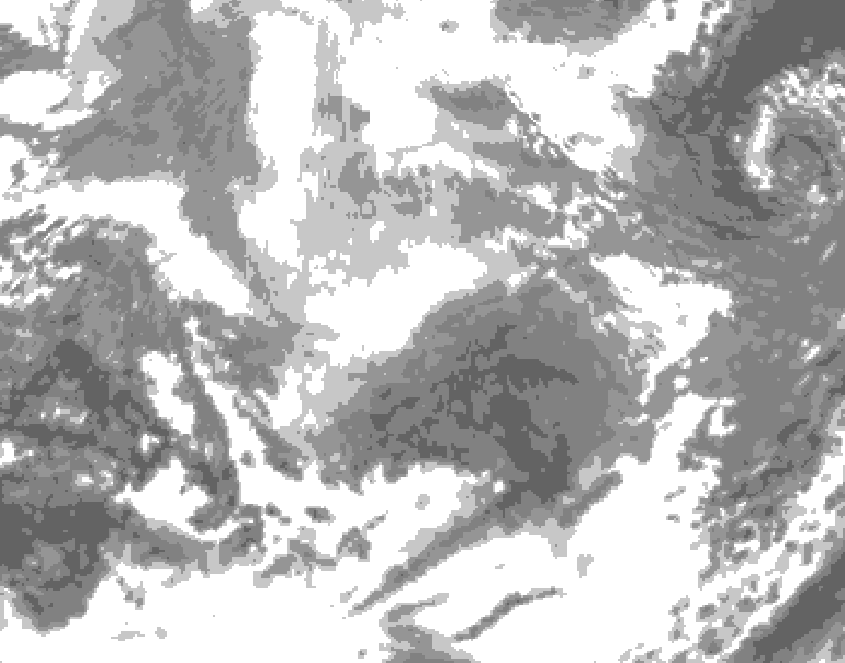GDPS total cloud 042 hour forecast chart for Canada based on 2025/12/15 0000Z data
