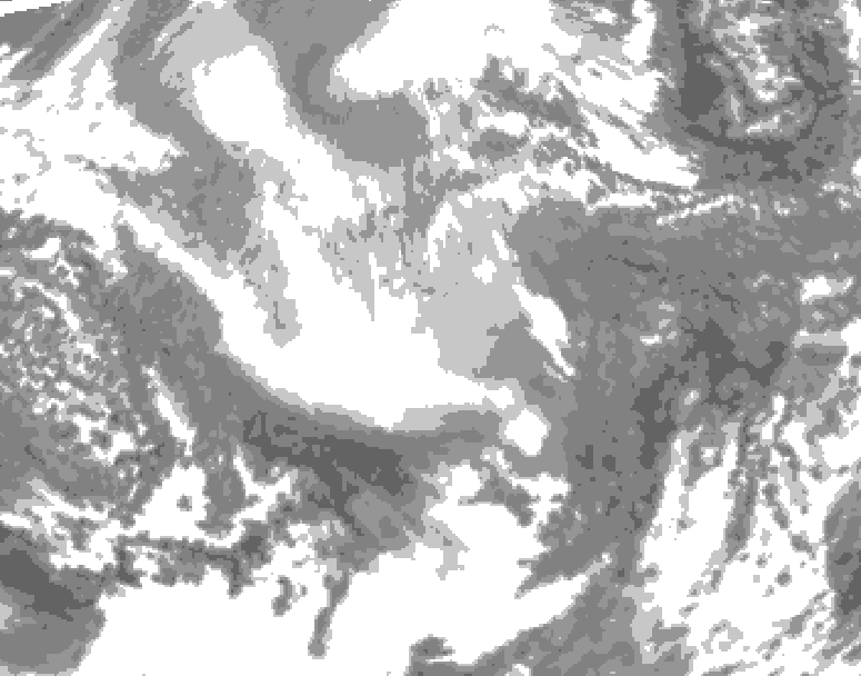 GDPS total cloud 066 hour forecast chart for Canada based on 2025/12/15 0000Z data