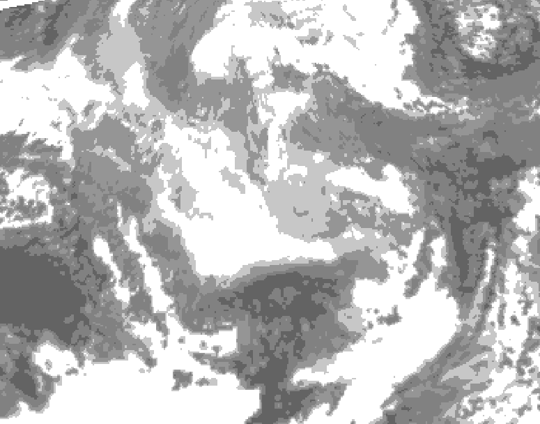 GDPS total cloud 078 hour forecast chart for Canada based on 2025/12/15 0000Z data