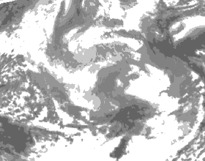 GDPS total cloud 144 hour forecast chart for Canada based on 2025/12/15 0000Z data