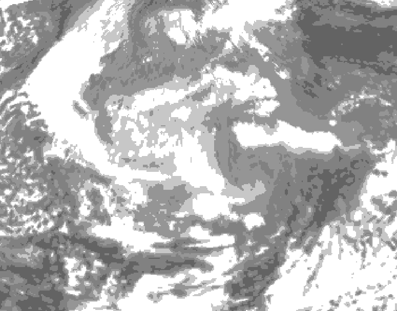 GDPS total cloud 162 hour forecast chart for Canada based on 2025/12/15 0000Z data