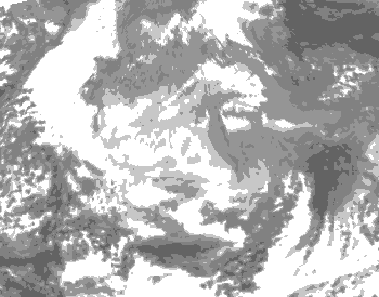 GDPS total cloud 168 hour forecast chart for Canada based on 2025/12/15 0000Z data