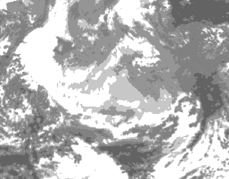 GDPS total cloud 174 hour forecast chart for Canada based on 2025/12/15 0000Z data