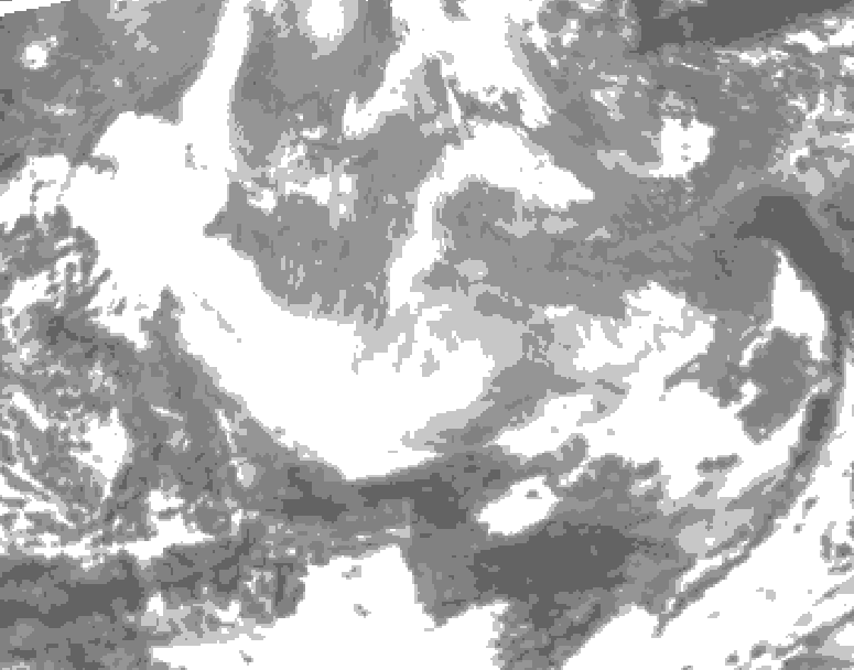 GDPS total cloud 186 hour forecast chart for Canada based on 2025/12/15 0000Z data