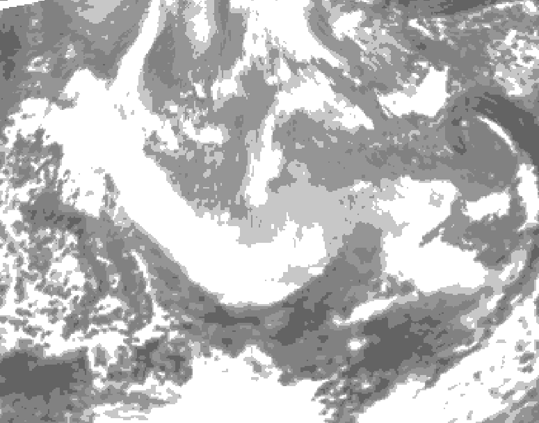 GDPS total cloud 192 hour forecast chart for Canada based on 2025/12/15 0000Z data