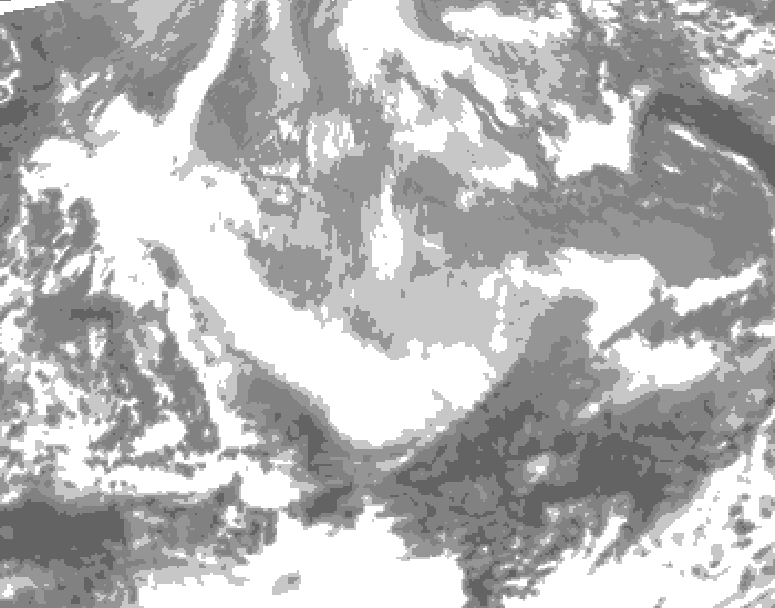 GDPS total cloud 198 hour forecast chart for Canada based on 2025/12/15 0000Z data