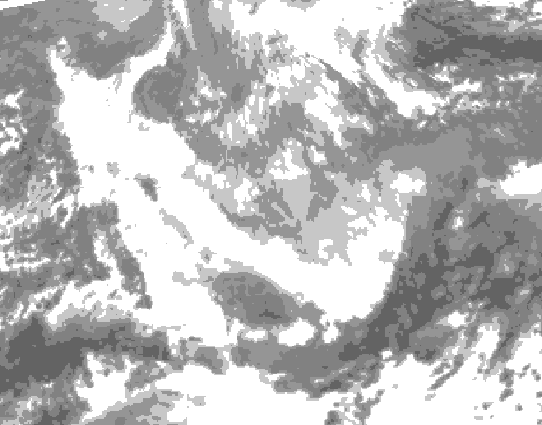 GDPS total cloud 210 hour forecast chart for Canada based on 2025/12/15 0000Z data