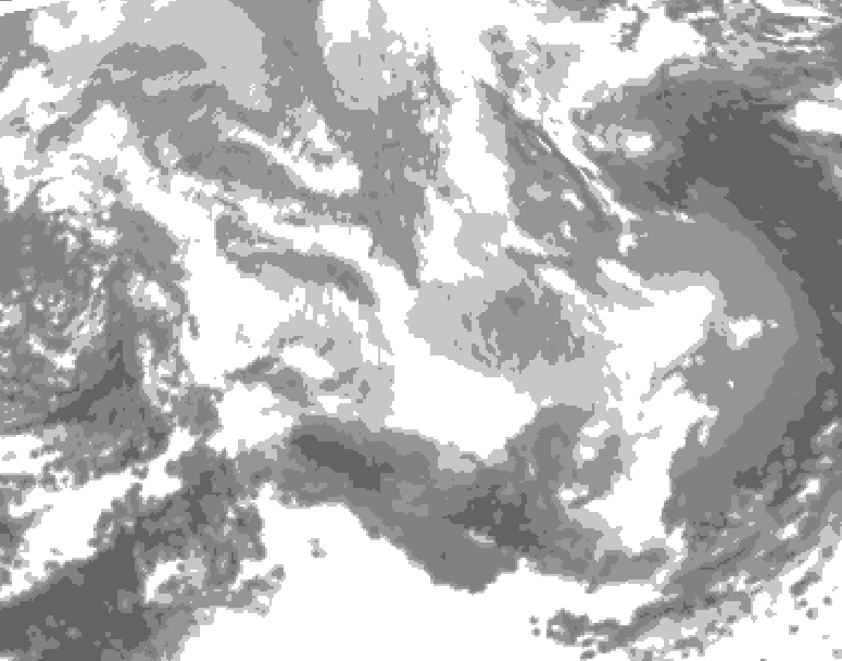 GDPS total cloud 240 hour forecast chart for Canada based on 2025/12/15 0000Z data