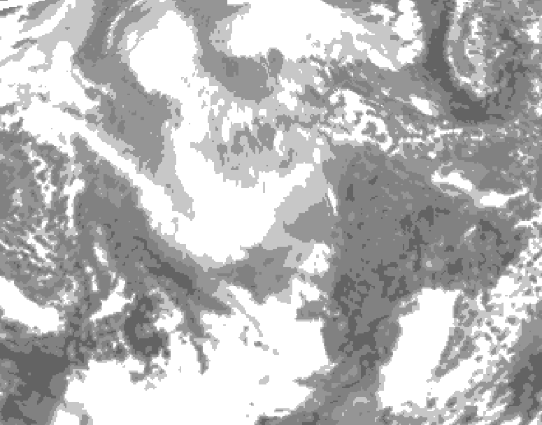 GDPS total cloud 048 hour forecast chart for Canada based on 2025/12/15 1200Z data