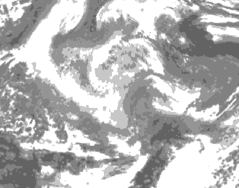 GDPS total cloud 144 hour forecast chart for Canada based on 2025/12/15 1200Z data