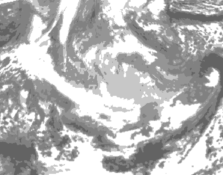 GDPS total cloud 174 hour forecast chart for Canada based on 2025/12/15 1200Z data