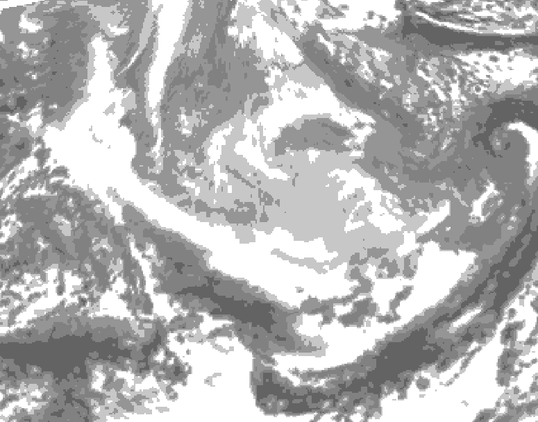 GDPS total cloud 180 hour forecast chart for Canada based on 2025/12/15 1200Z data
