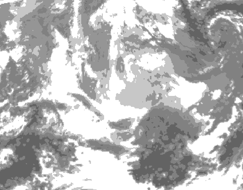 GDPS total cloud 204 hour forecast chart for Canada based on 2025/12/15 1200Z data