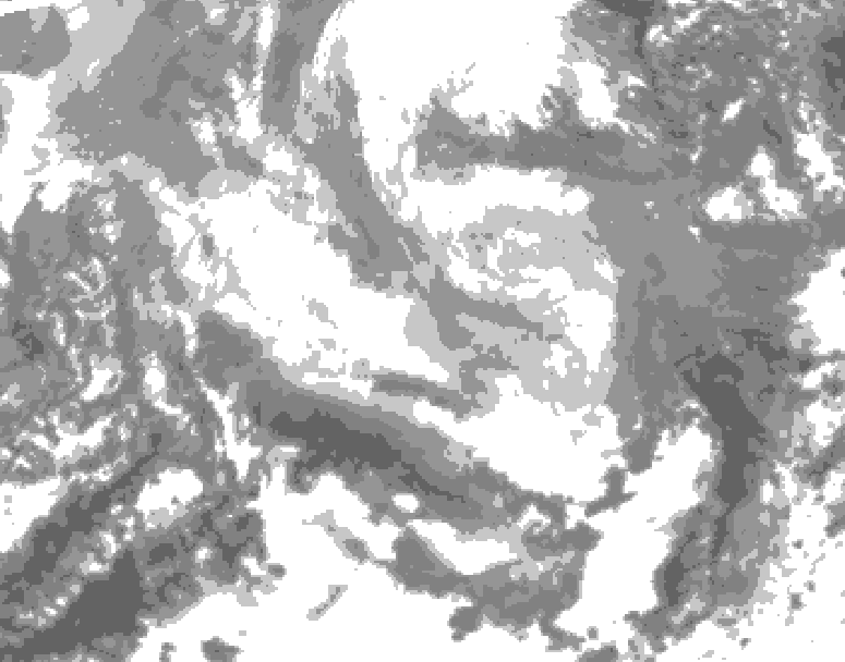 GDPS total cloud 222 hour forecast chart for Canada based on 2025/12/15 1200Z data